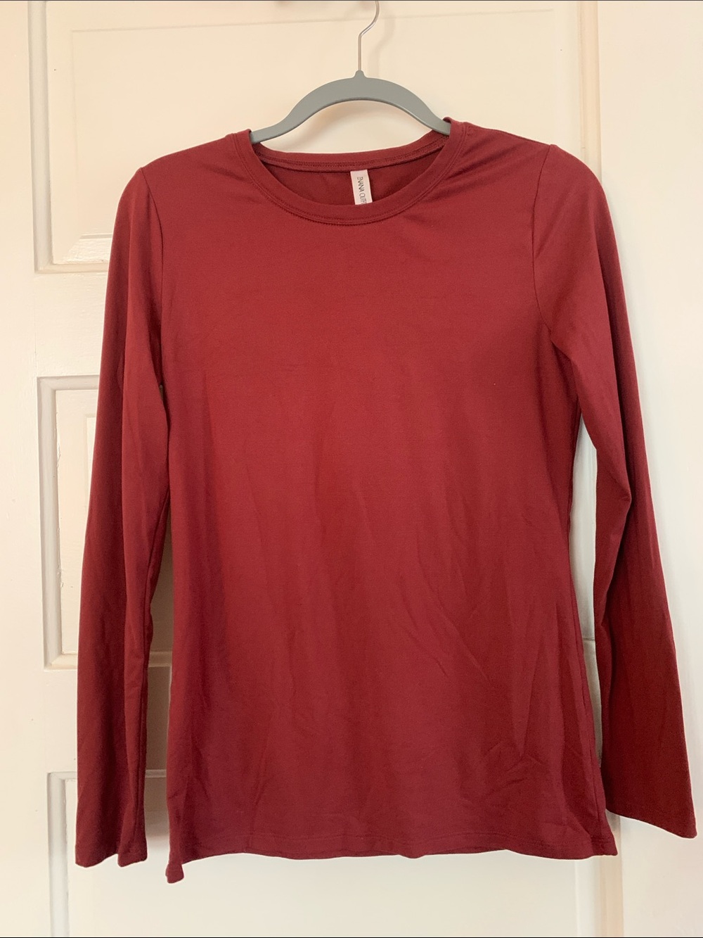 Zenana Outfitters Long Sleeve Crewneck Top - Wine